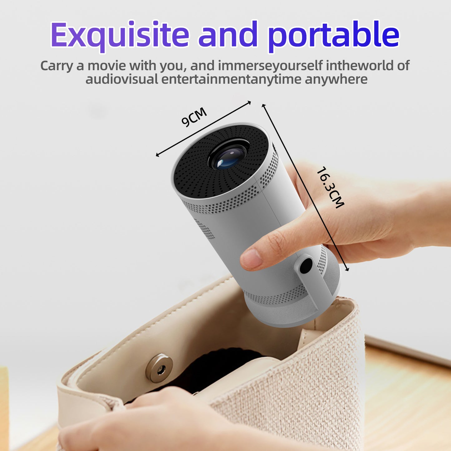 Factory Direct Supply Projector For Home High-Definition High-Brightness Portable Projector Supports Mobile Power Supply