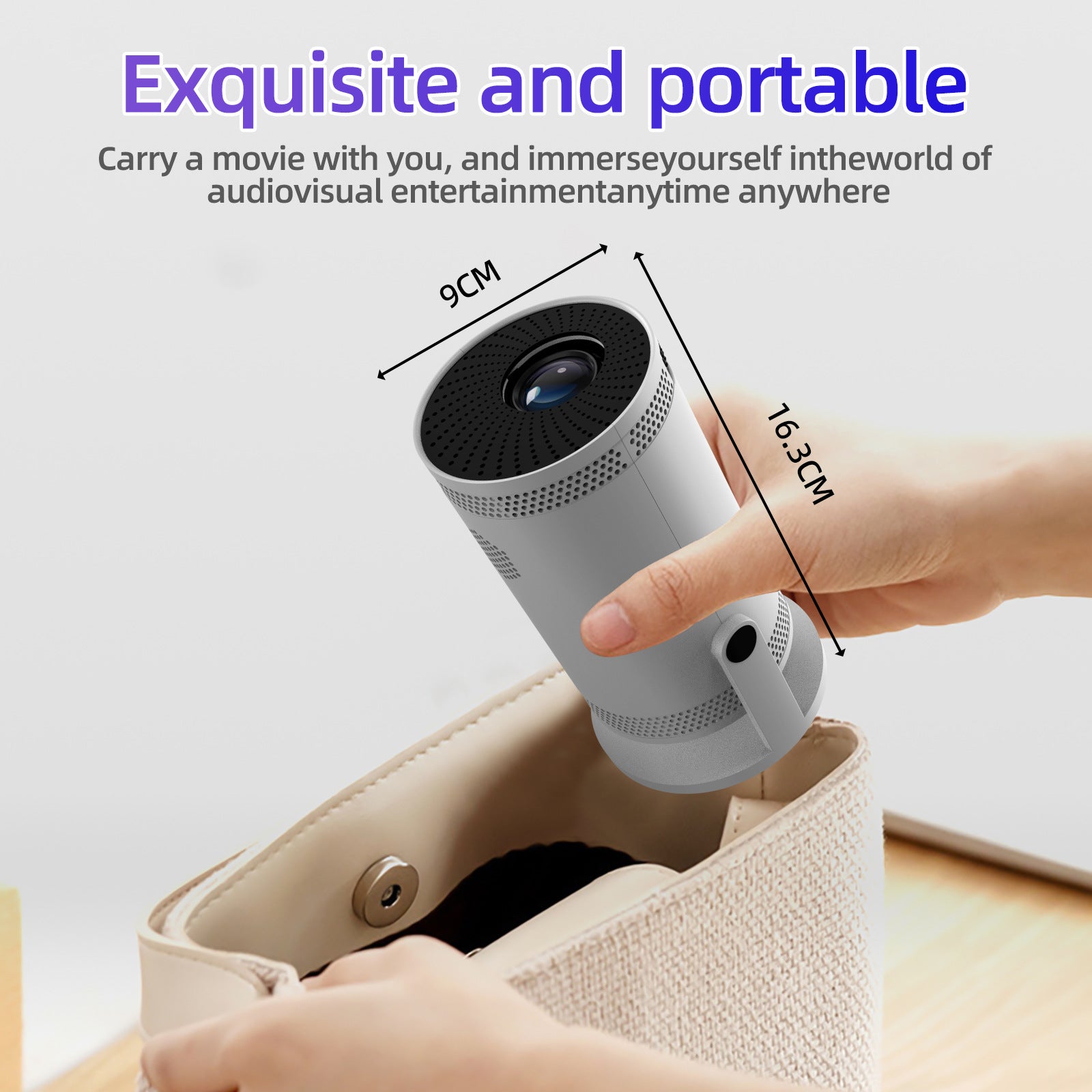 Factory Direct Supply Projector For Home High-Definition High-Brightness Portable Projector Supports Mobile Power Supply